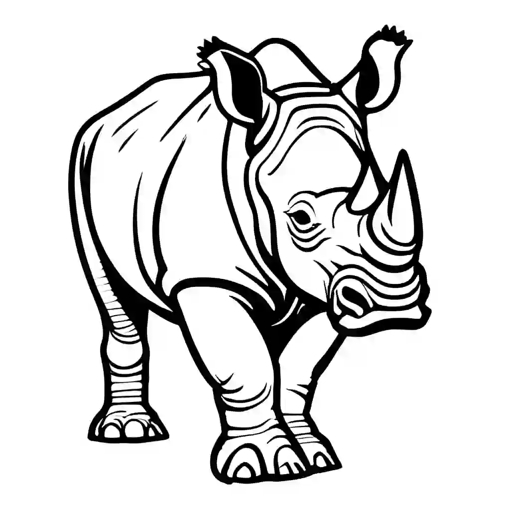 White Rhinoceros coloring pages